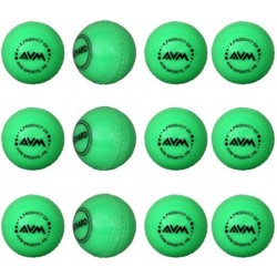 AVM Green Wind Cricket Ball (Pack of 12)